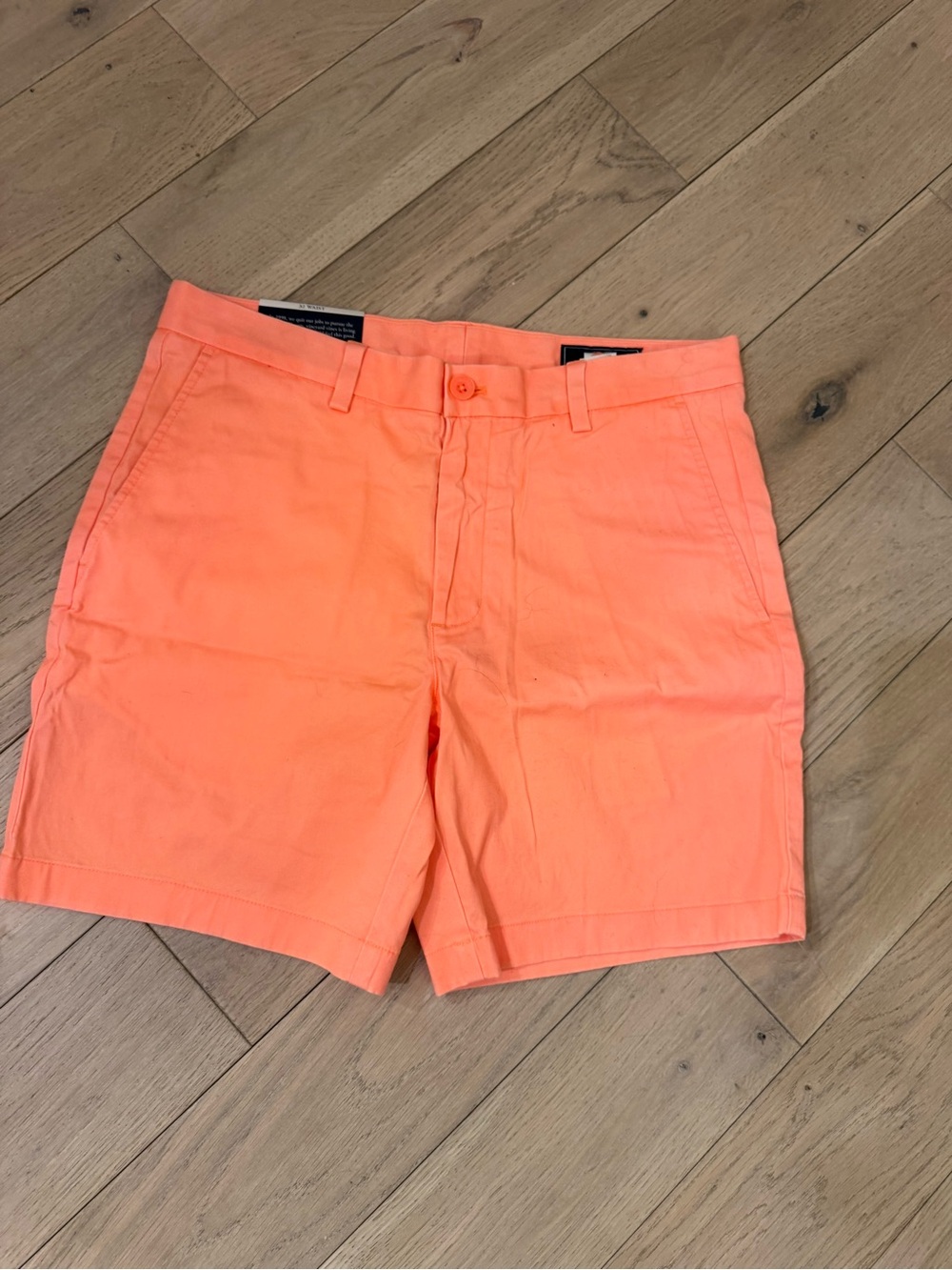 Vineyard Vines Coral Orange Flat Front Chino Shorts